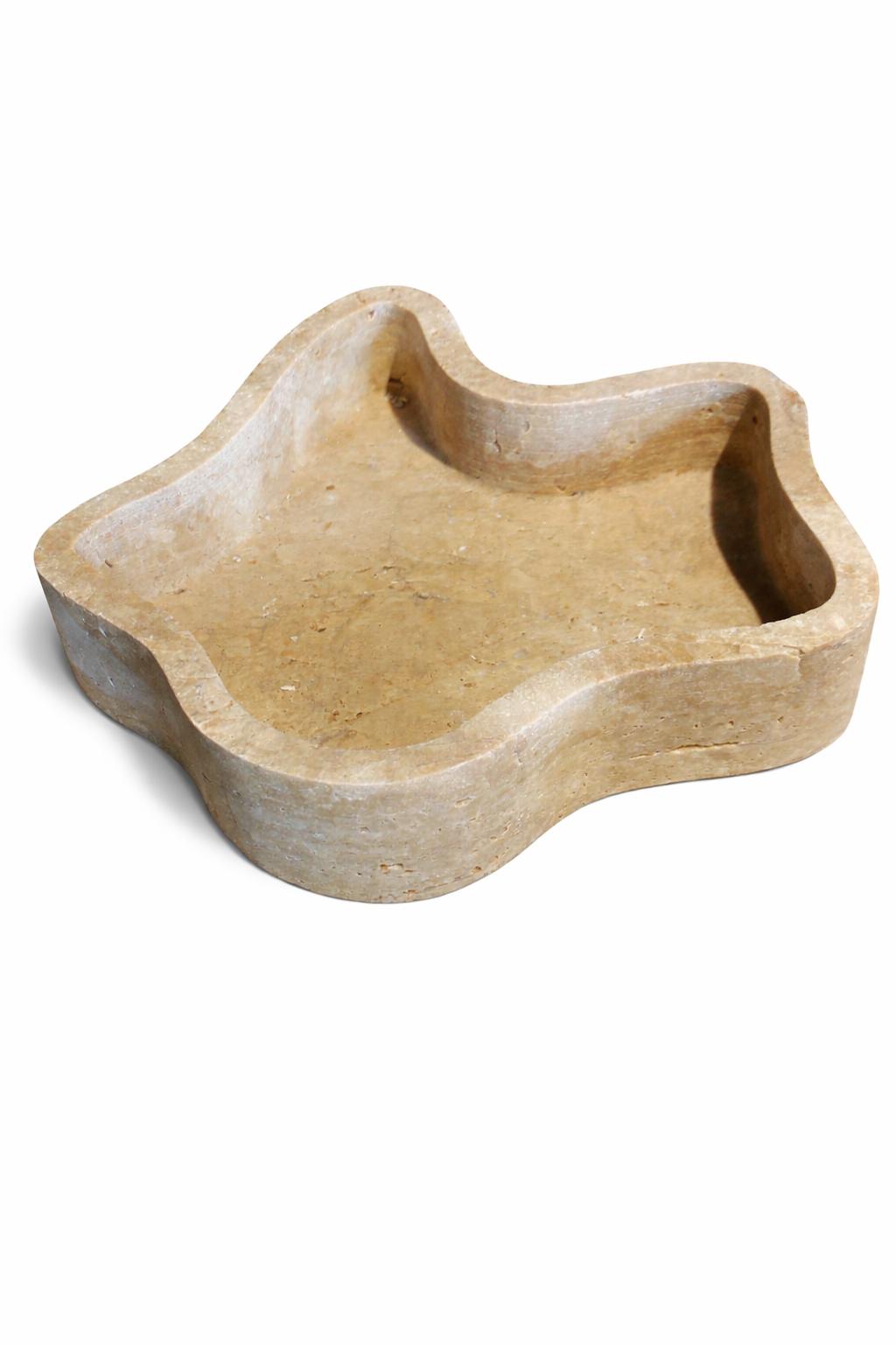 Organic Travertine Catchall Tray