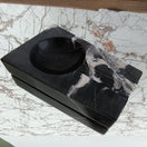 Switch Black Marble Rectangular Cigar Ashtray – handcrafted natural black marble, view 3 3 image