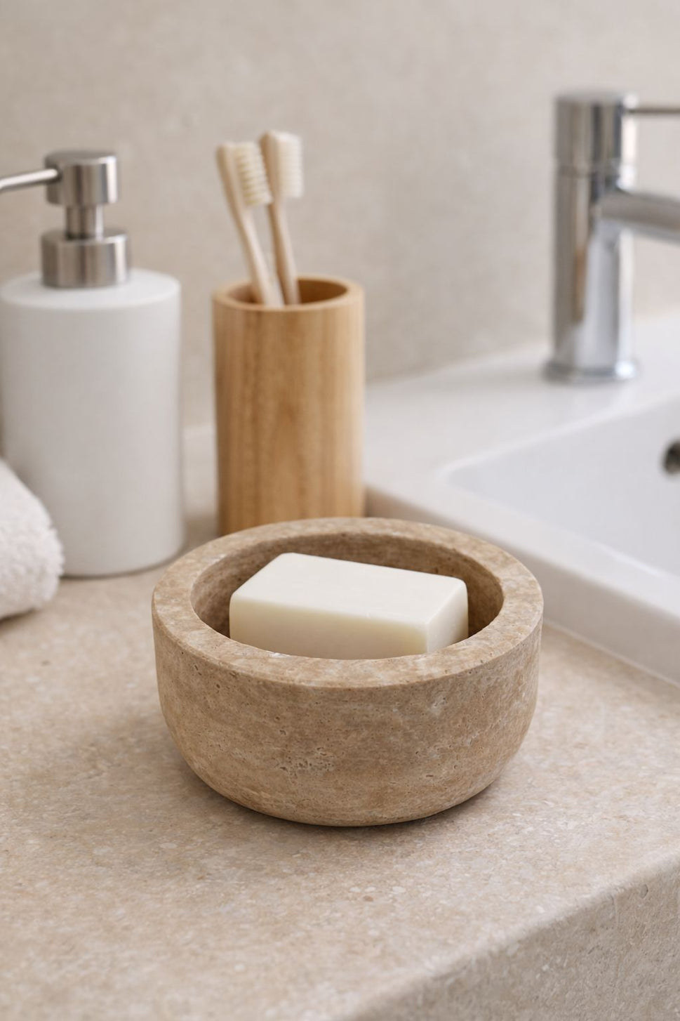 Travertine Soap Dish