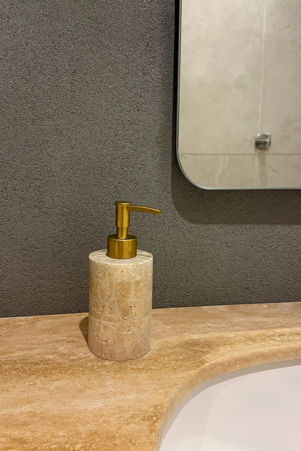 Travertine Soap Dispenser