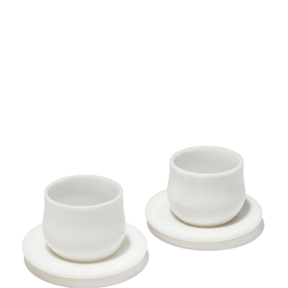 Marble Espresso Cup and Saucer Set of 2
