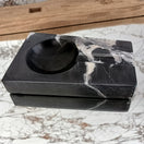 Switch Black Marble Rectangular Cigar Ashtray – handcrafted natural black marble, view 2 2 image