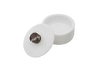 Switch White Marble Jar with Wood Knob – handcrafted natural white marble, view 2 2 image
