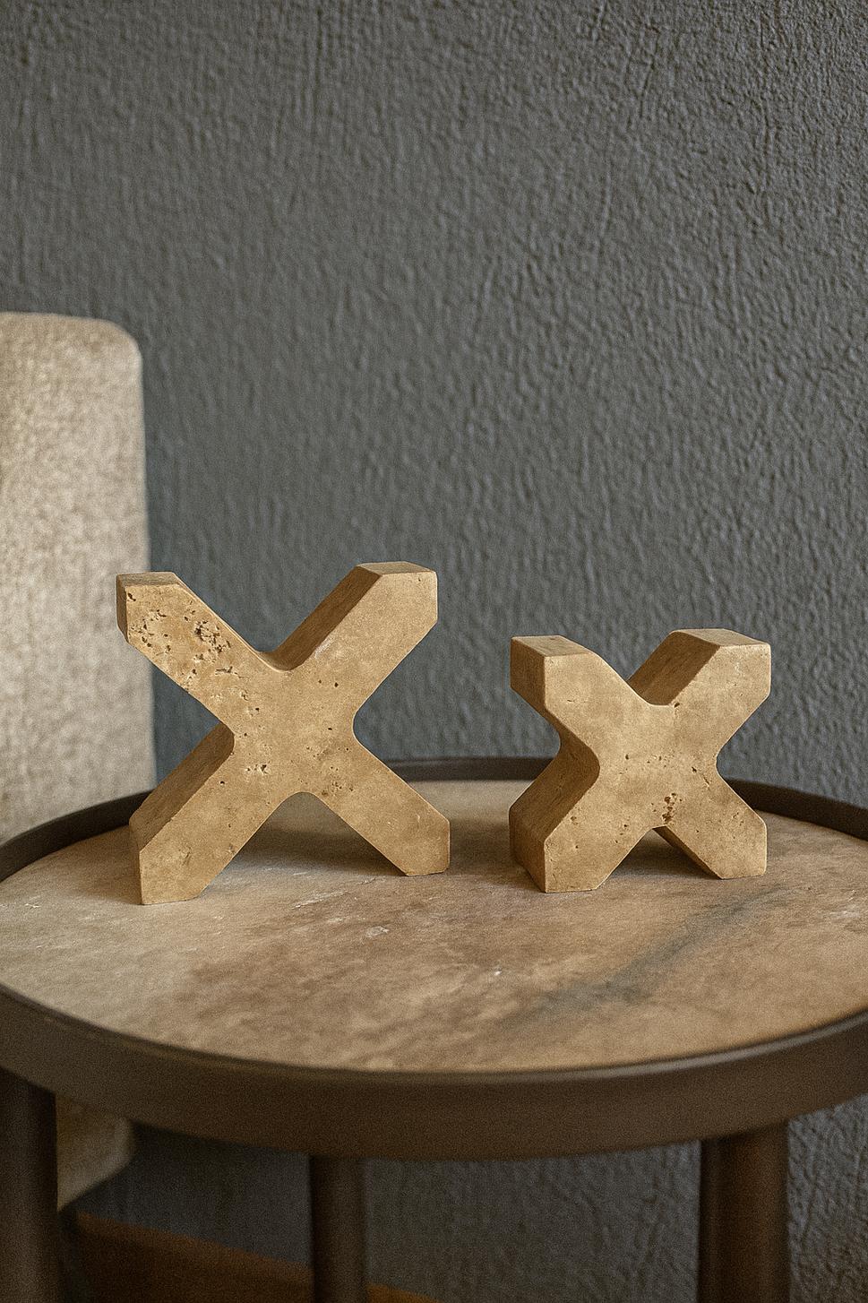 Travertine X Sculpture