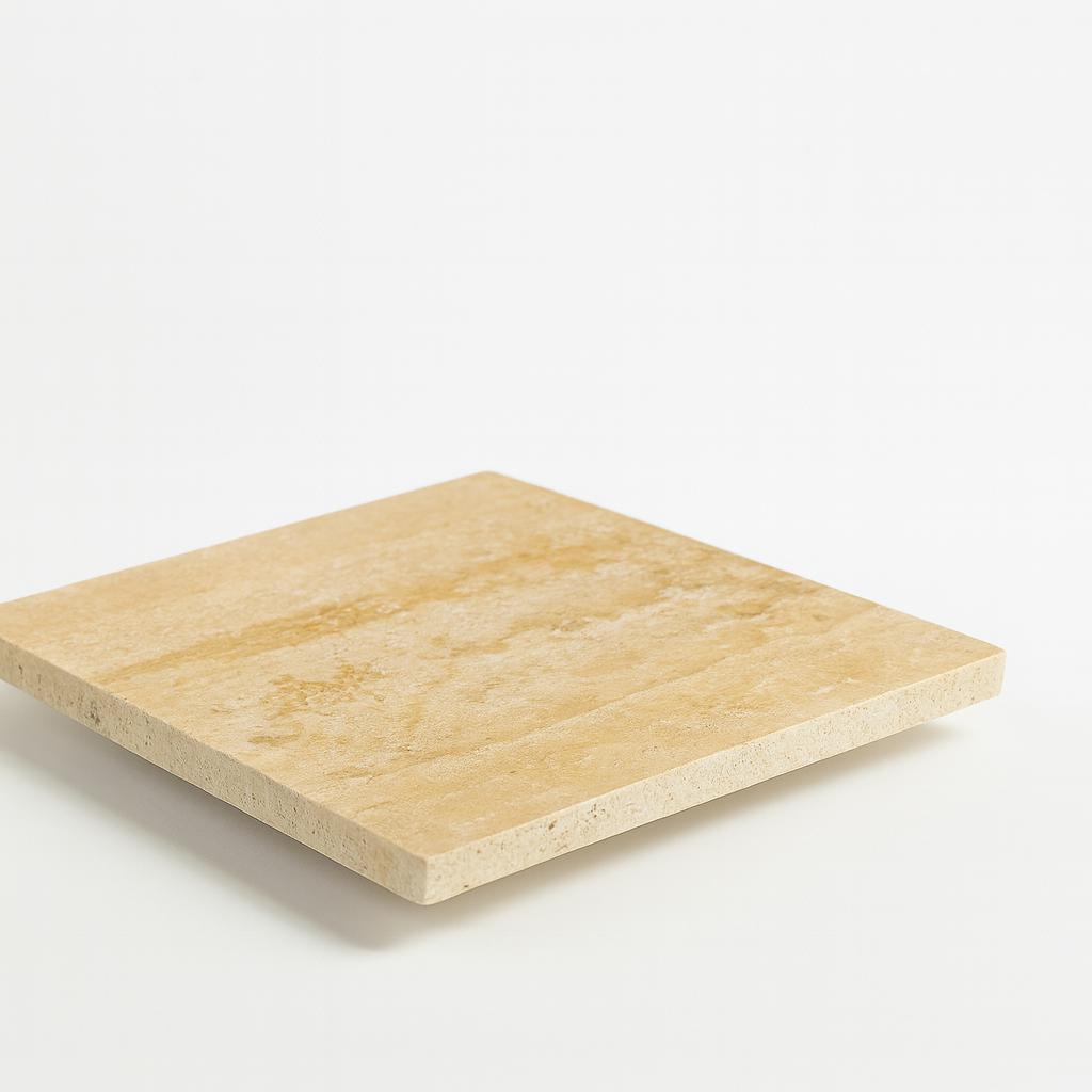 Square Travertine Tray – handcrafted natural stone, view 6