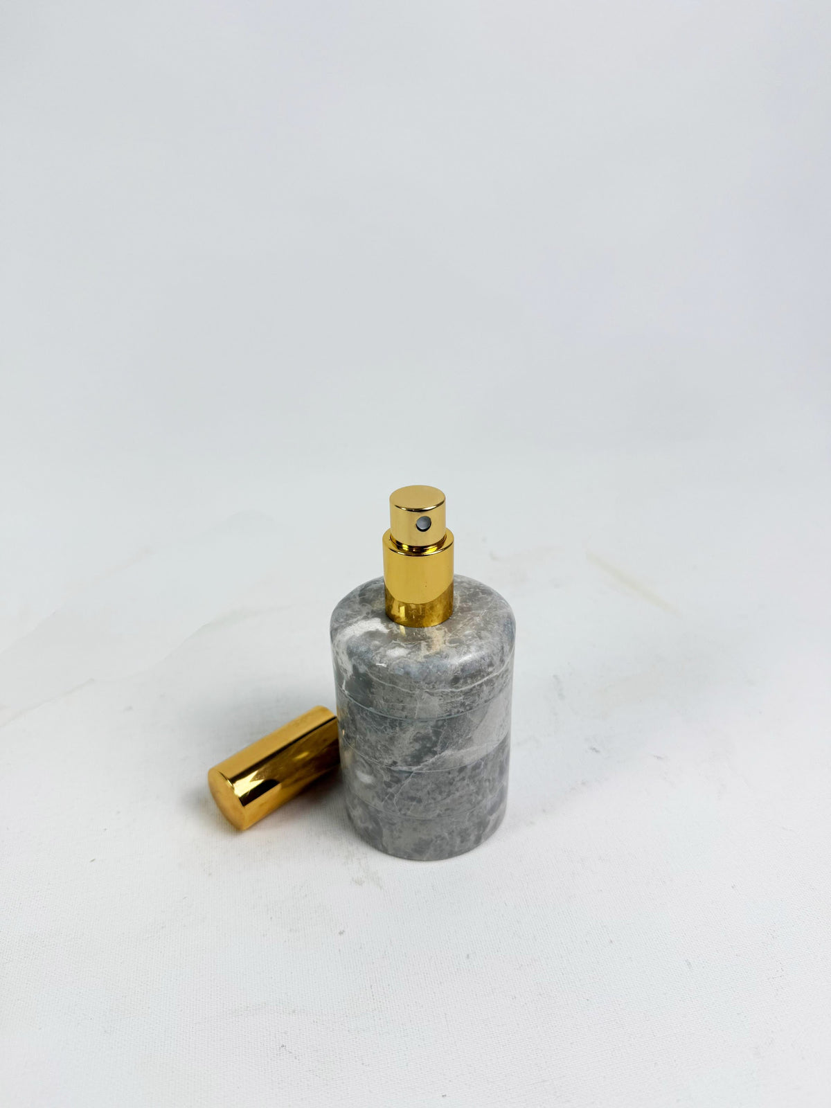 Grey Marble Refillable Perfume Bottle – handcrafted natural grey marble, view 2