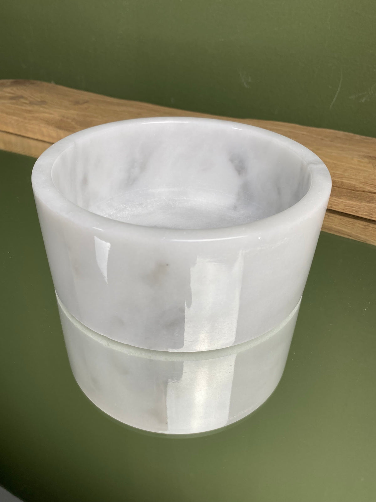 White Marble Pet Water Bowl