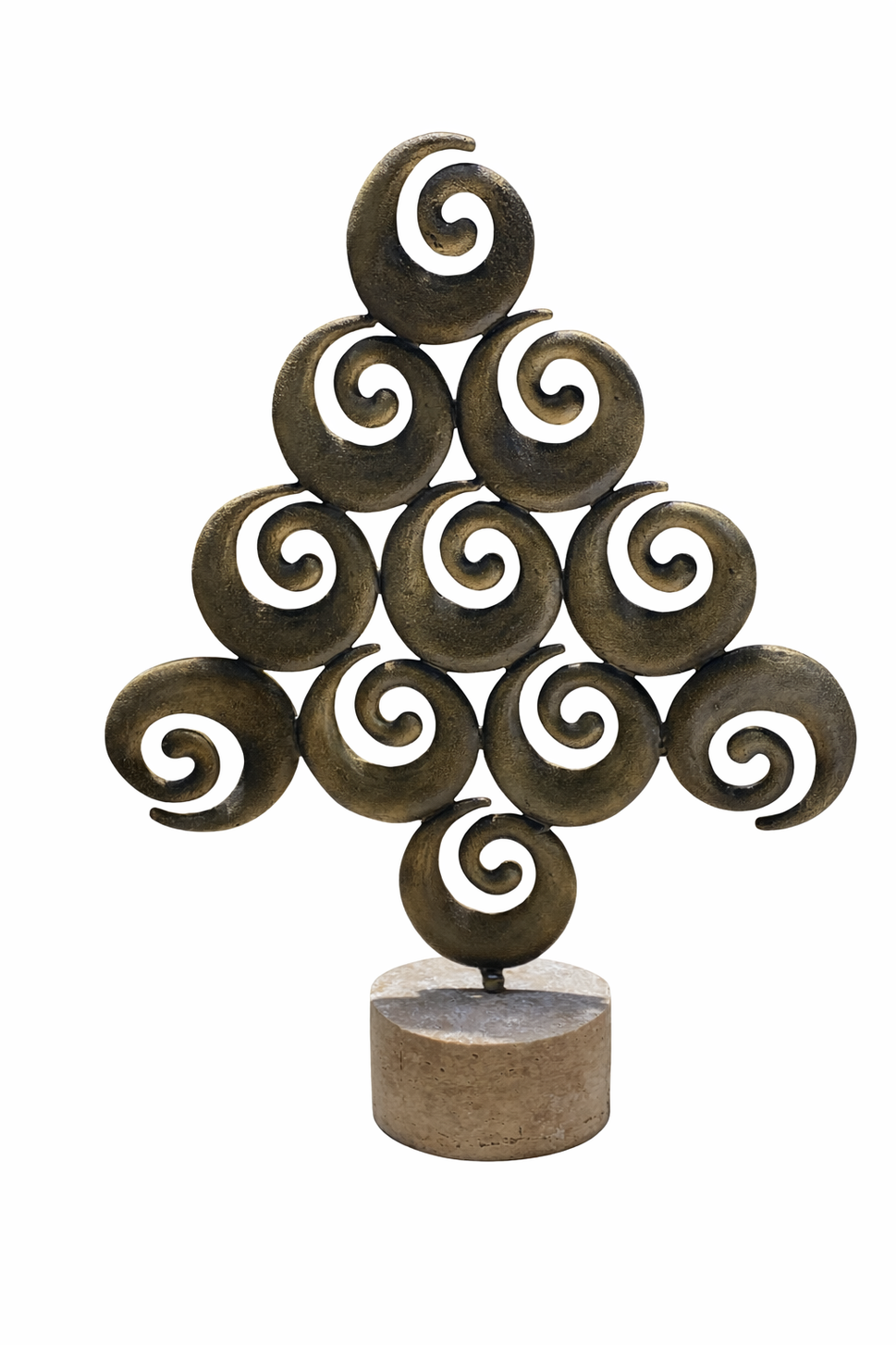 Brass Spiral Tree Sculpture