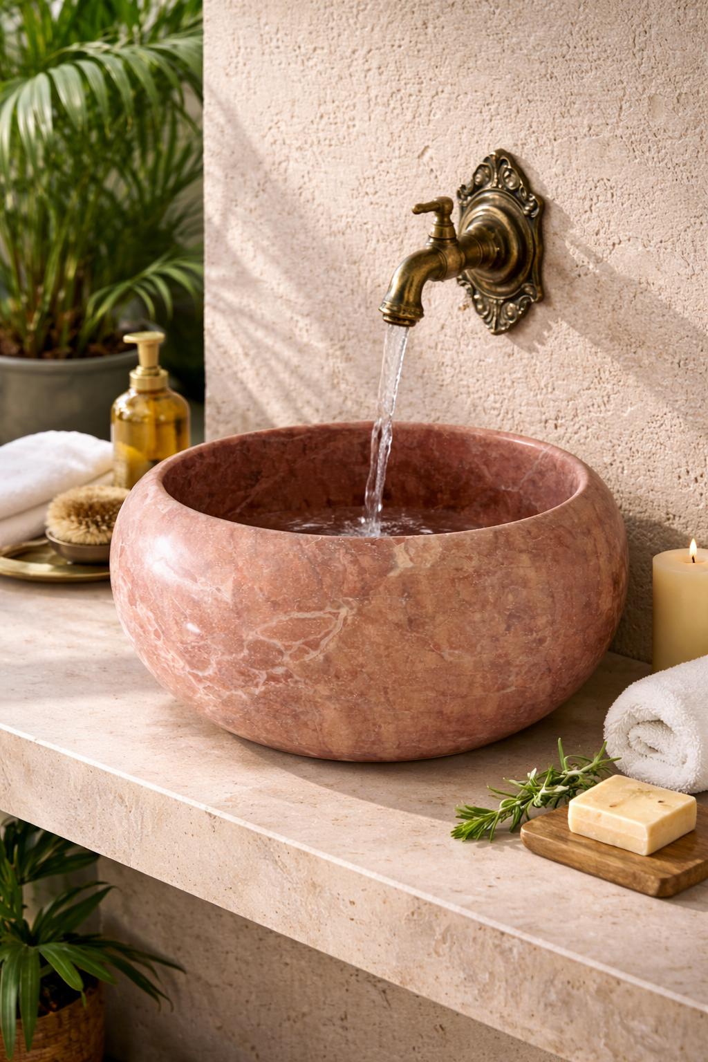 Rosa Marble Vessel Sink