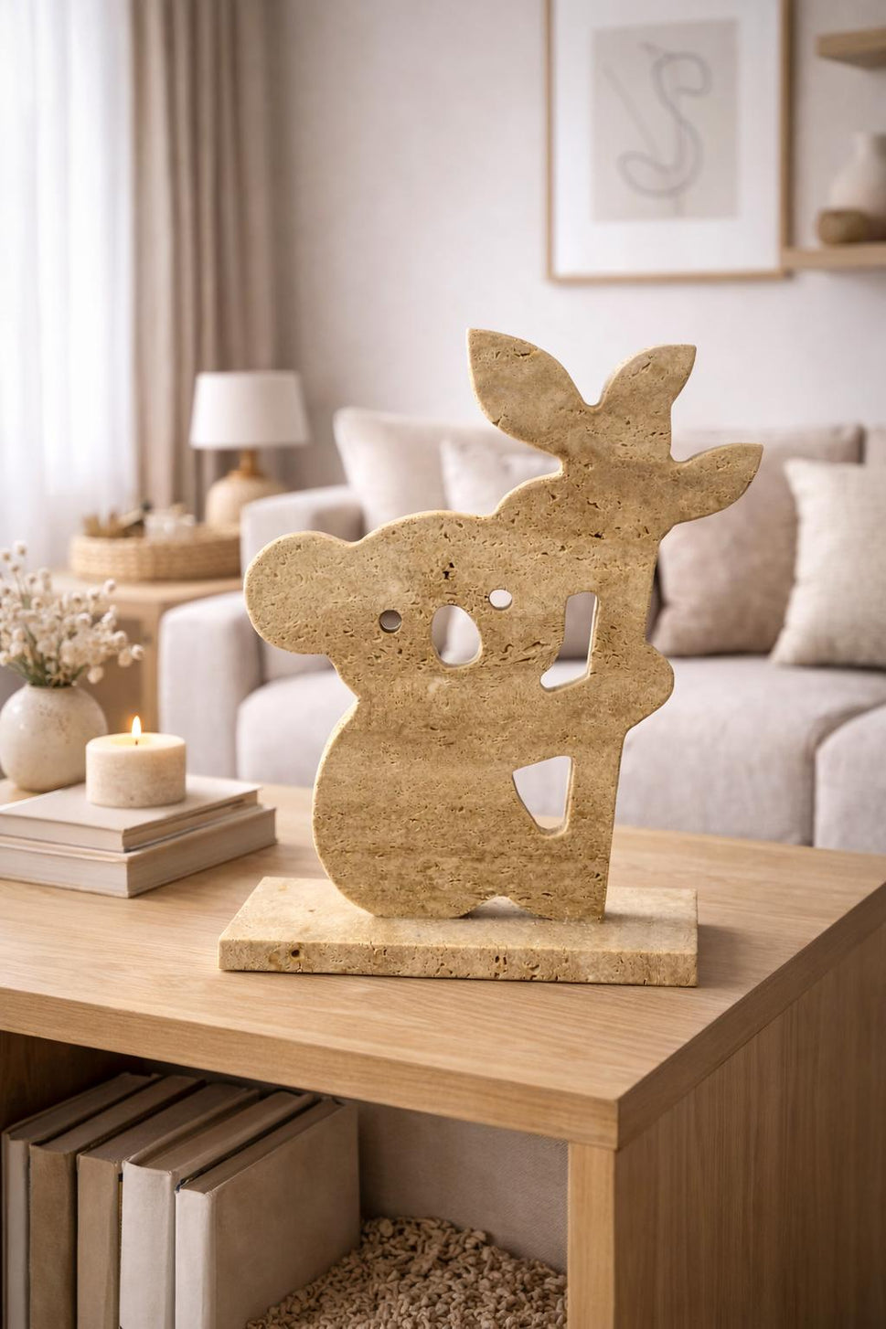 Travertine Koala Sculpture