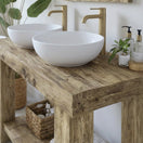 Switch Rustic Bathroom Single or Double Sinks Vanity - Narrow Live Edge Wood 2 image