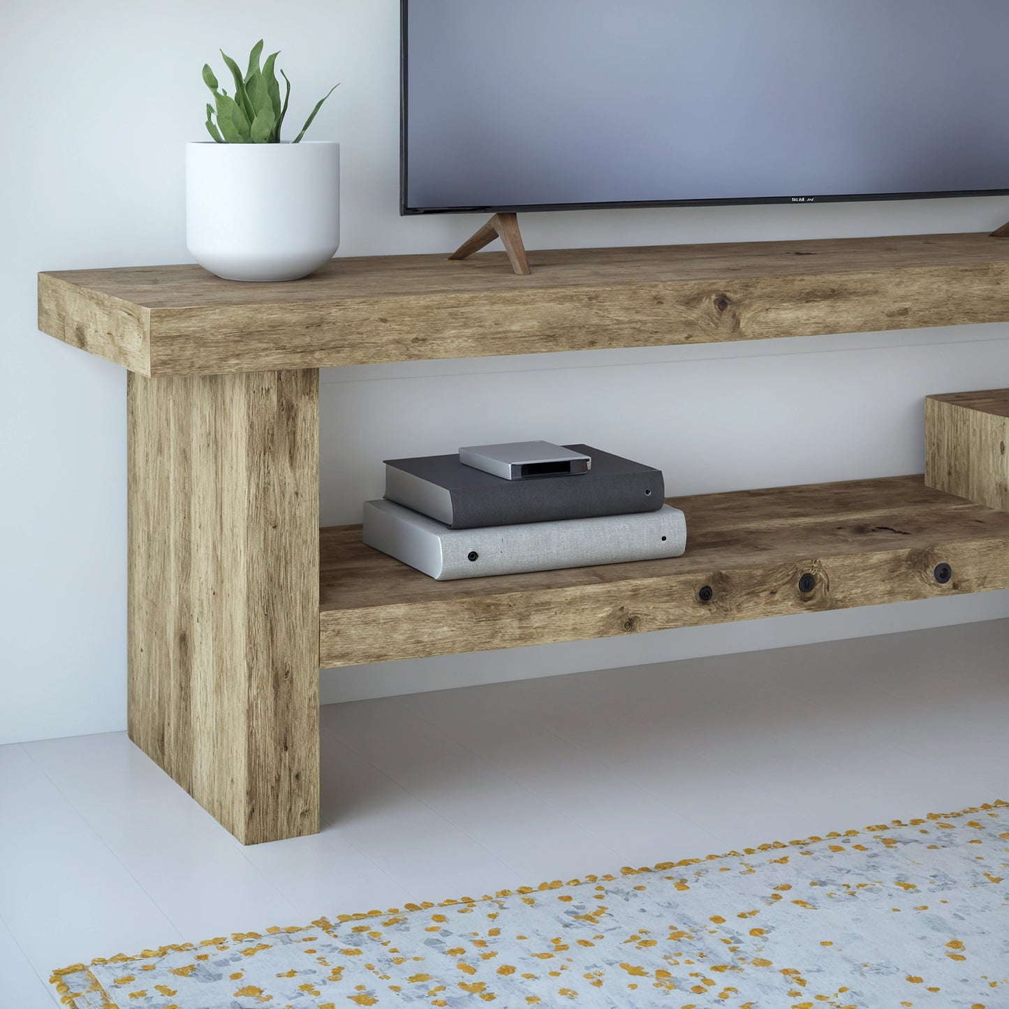 Rustic Entryway Wooden Tv Stand - Farmhause Media Console