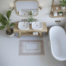 Switch Rustic Bathroom Single or Double Sinks Vanity - Narrow Live Edge Wood 3 image