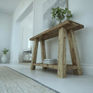Switch Rustic Entryway Wooden Console Table - Live Edge Wood Bench 3 image