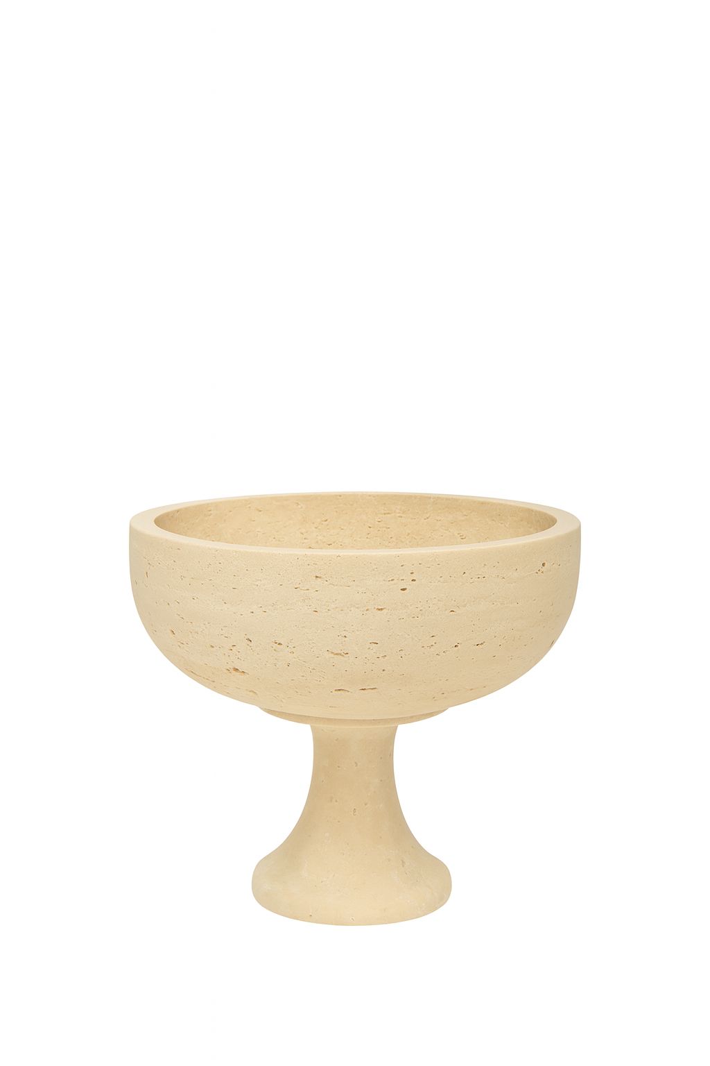 Travertine Pedestal Fruit Bowl