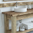 Switch Rustic Bathroom Single or Double Sinks Vanity - Narrow Live Edge Wood 2 image