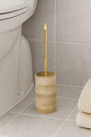 Switch Travertine Toilet Brush Holder – handcrafted natural stone, view 2 2 image