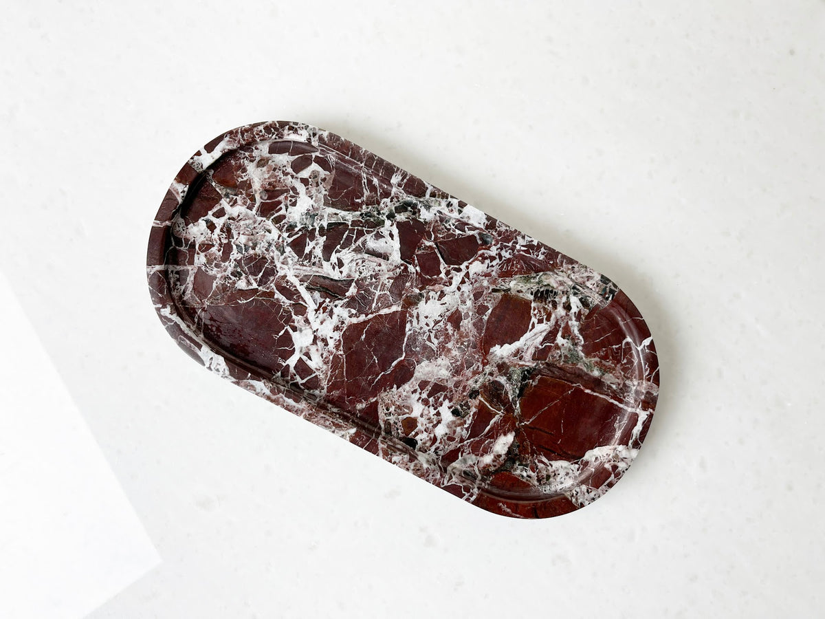 Rosso Levanto Oval Tray