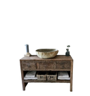 Switch Rustic Bathroom Single or Double Sinks Vanity - Narrow Live Edge Wood 3 image