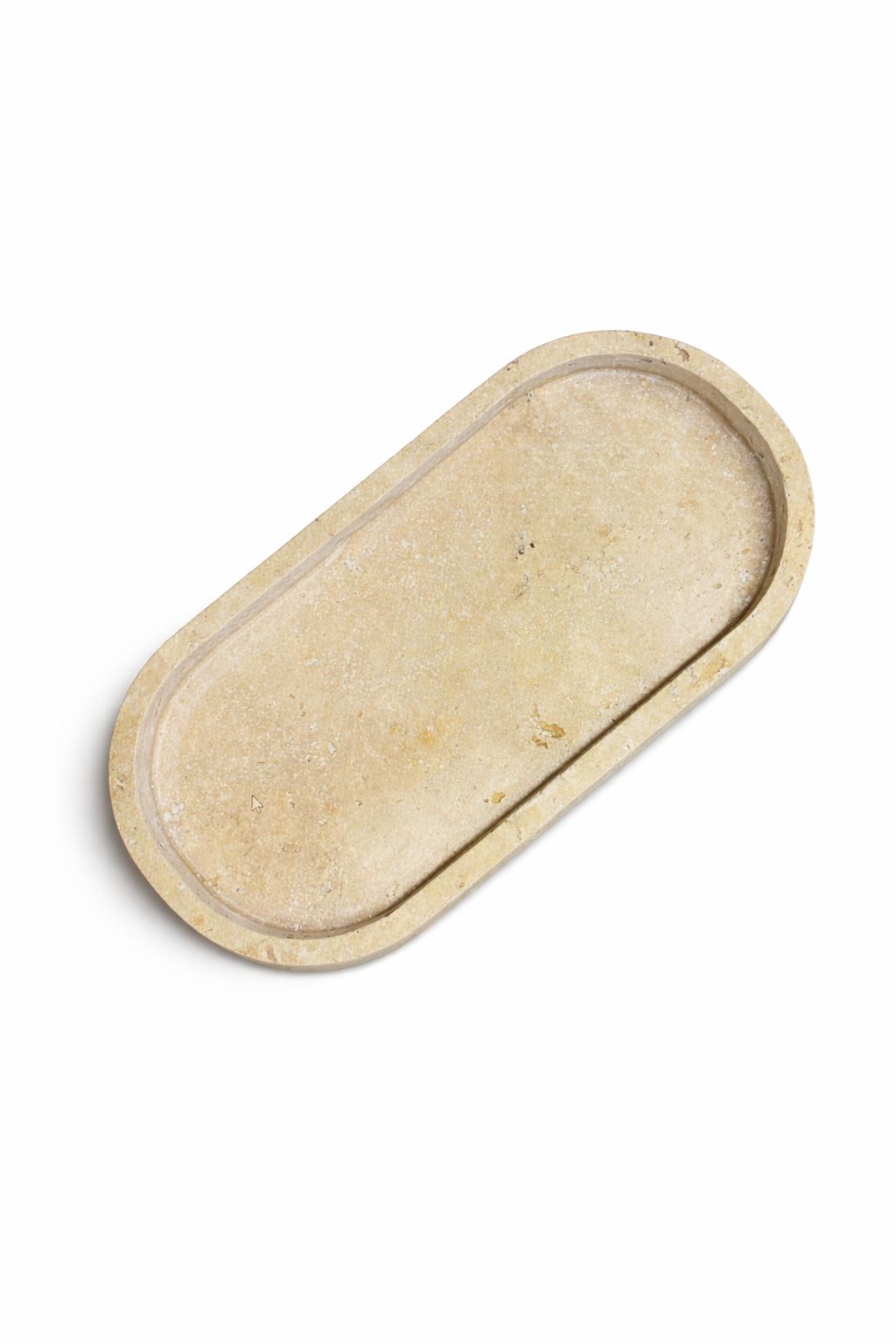 Oval Travertine Vanity Tray – handcrafted natural stone, view 11
