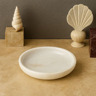 White Marble Shallow Bowl