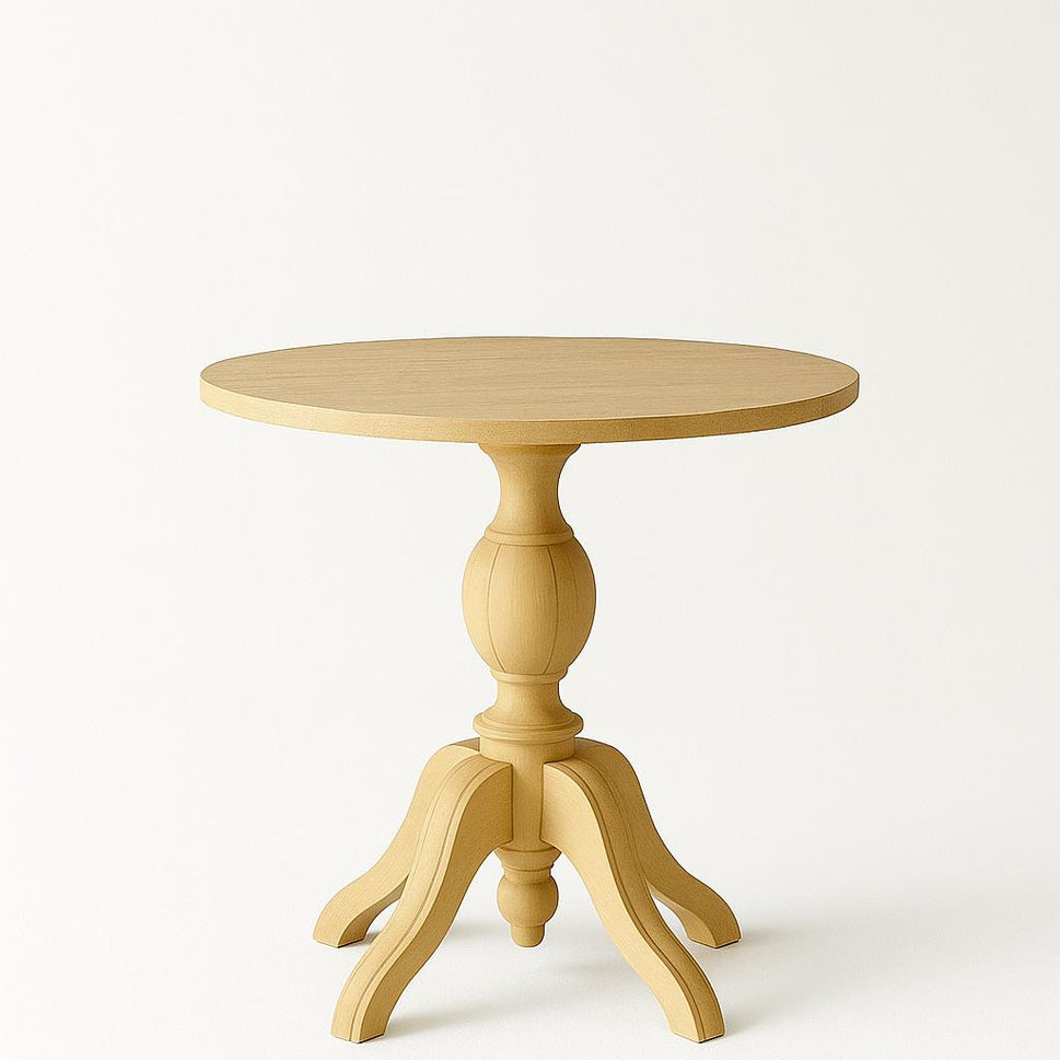 Classic Travertine Pedestal Side Table