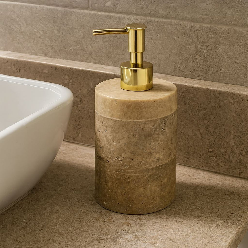 Travertine Soap Dispenser