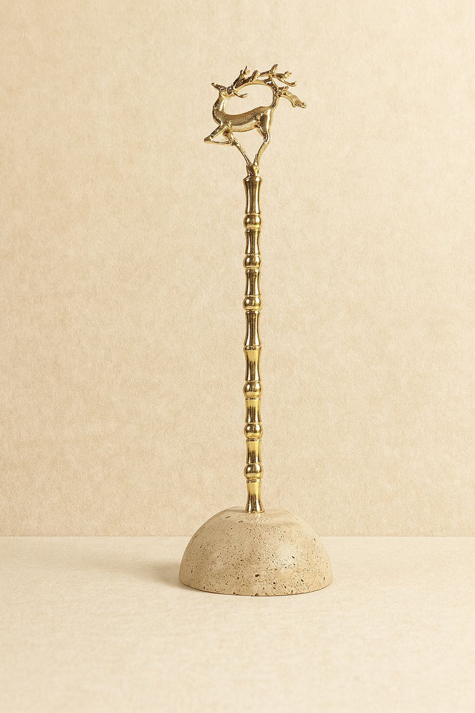 Brass and Stone Paper Towel Holder