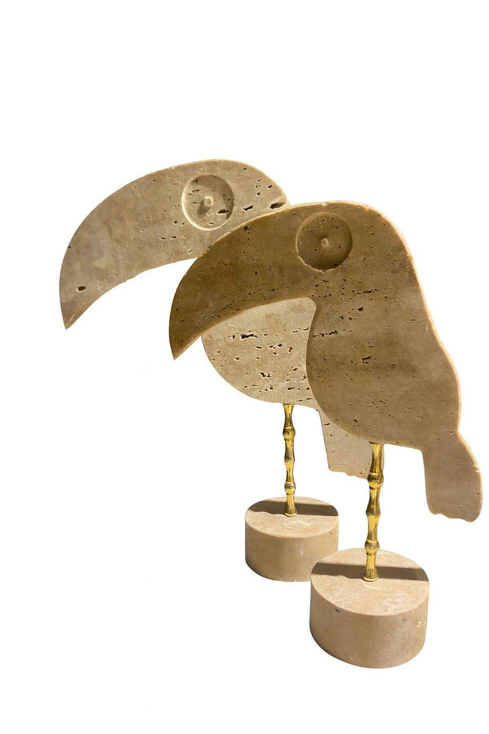 Travertine Toucan Sculpture