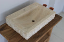 Switch Northew Modern Honed Travertine Sink – handcrafted natural stone, view 3 3 image