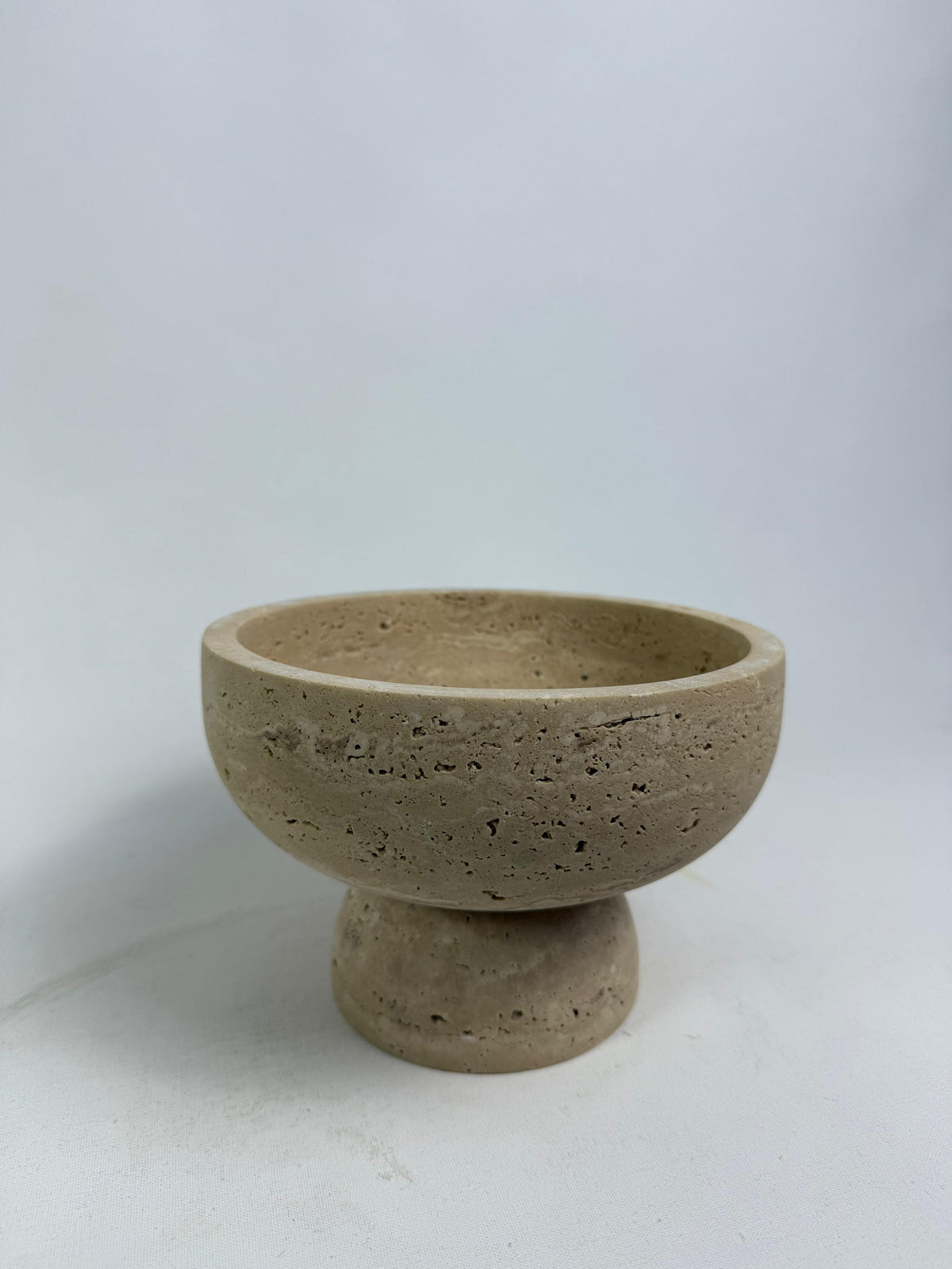 Travertine Stemmed Goblet Bowl