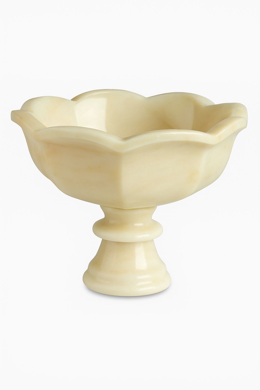 Onyx Scalloped Pedestal Bowl