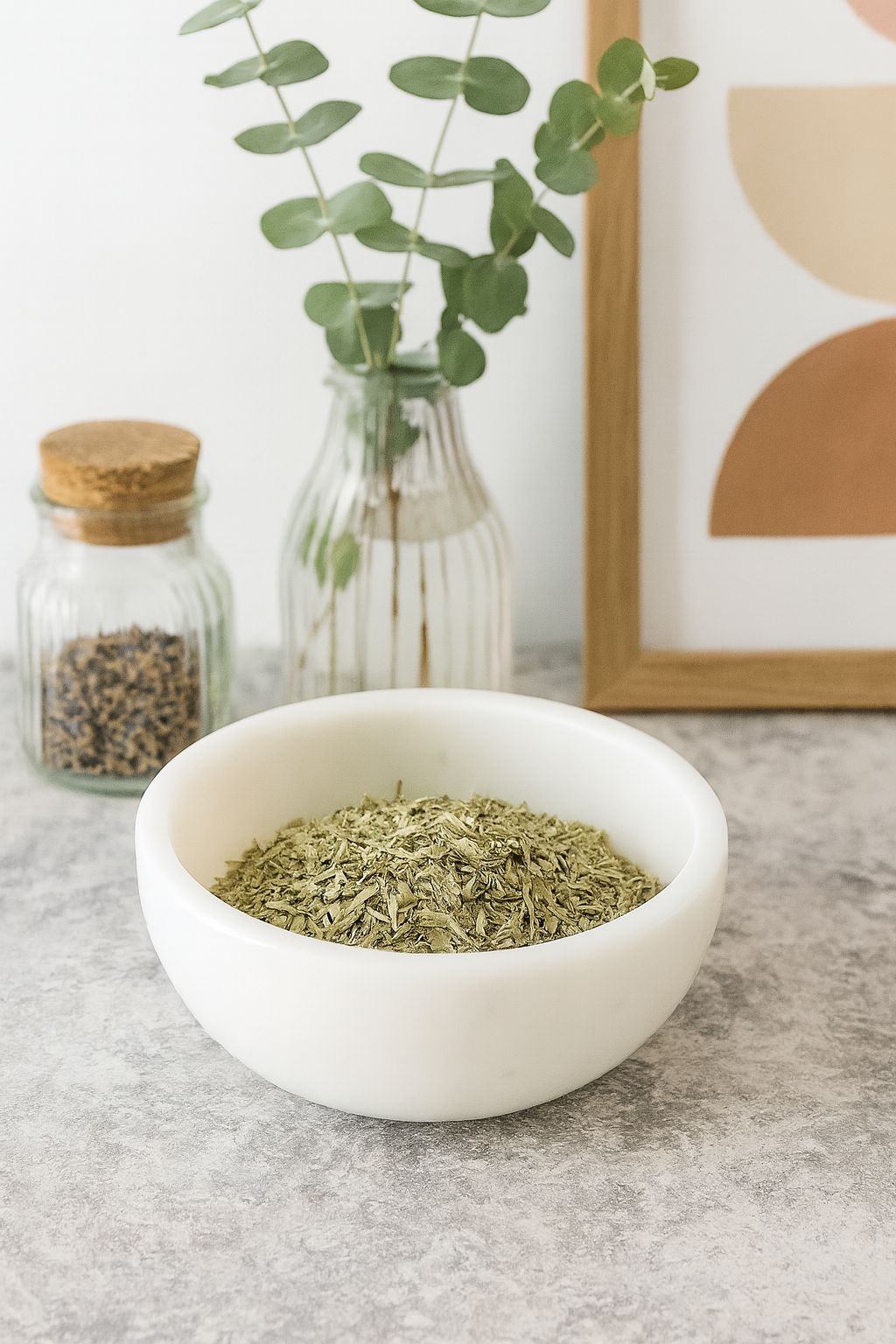 White Marble Small Prep Bowl – handcrafted natural white marble, view 2