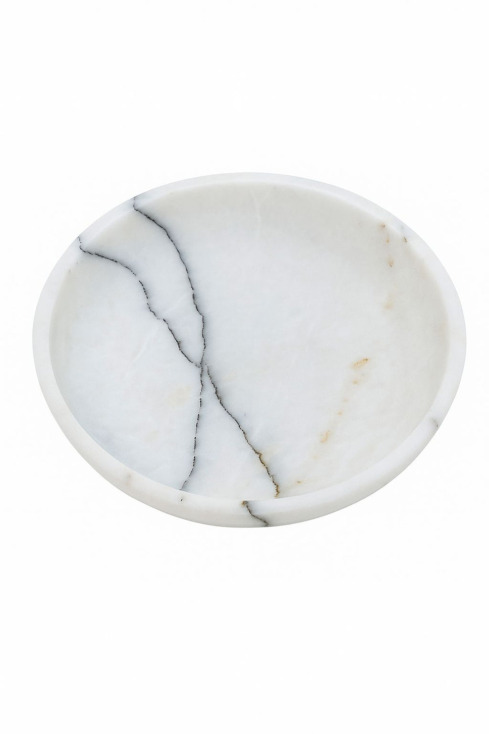 White Marble Shallow Bowl