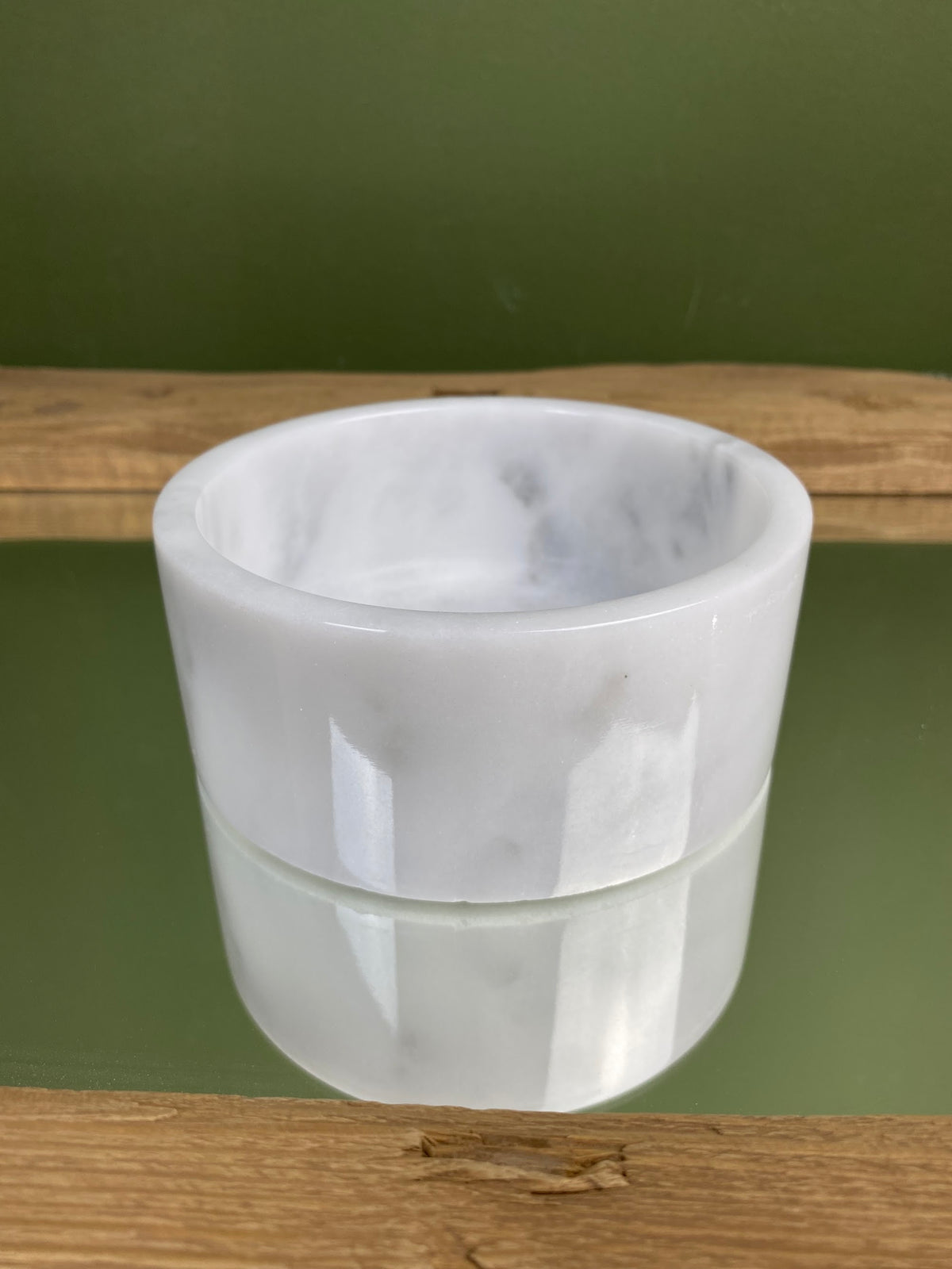 White Marble Pet Water Bowl