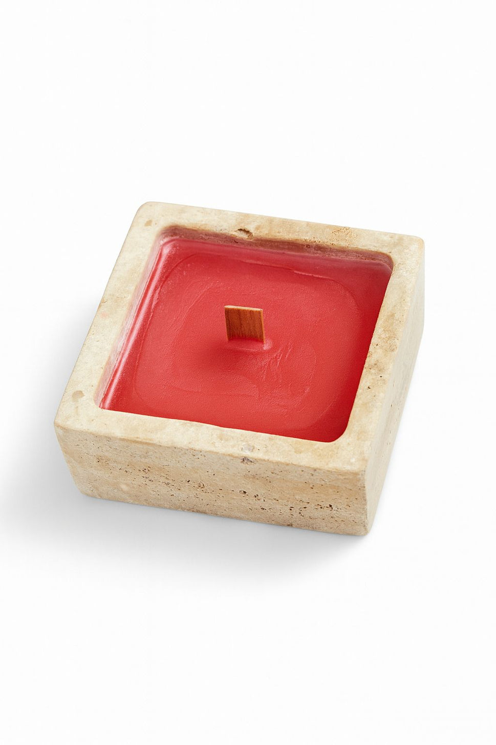 Travertine Candle Vessel