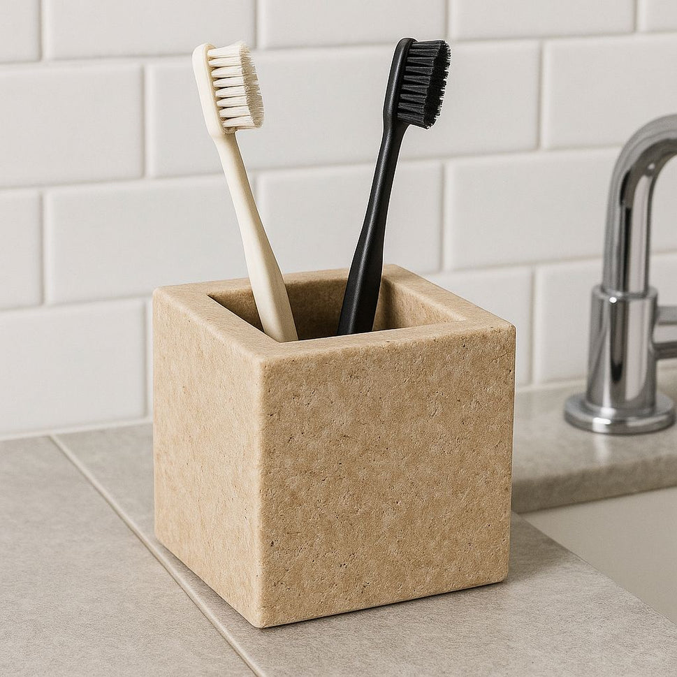 Travertine Bathroom Tumbler
