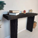 Switch Rustic Entryway Wooden Console Table - Live Edge Wood Bench 2 image