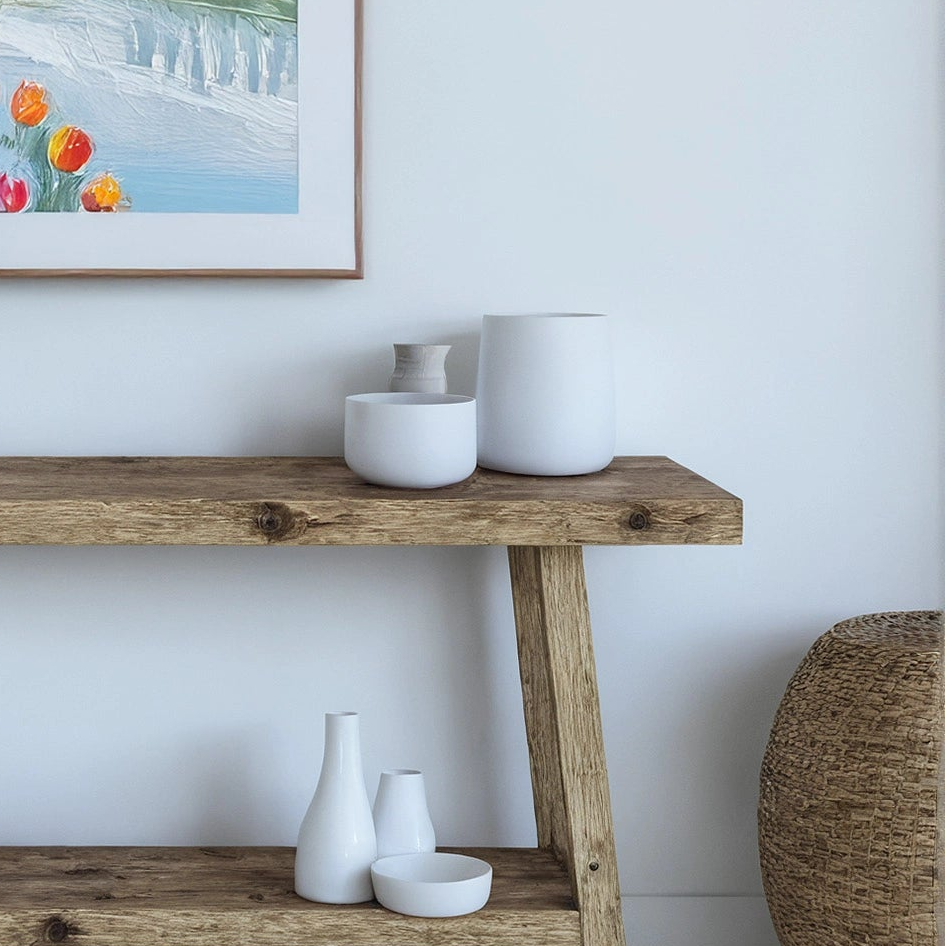 Rustic Entryway Wooden Console Table - Live Edge Wood Bench
