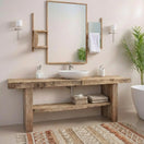 Switch Rustic Bathroom Single or Double Sinks Vanity - Narrow Live Edge Wood 2 image