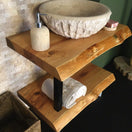 Switch Rustic Bathroom Live Edge Vanities - Farmhouse Wood Slab Vanity 3 image
