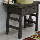 Zeige Bild Rustikales Badezimmer-Waschbecken - Maßgefertigtes, schmales Bauernhaus-Waschbecken aus Holz mit natürlicher Kante 2