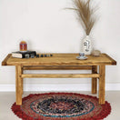 Switch Rustic Coffee Table - Live edge solid brown top unique wooden 2 image