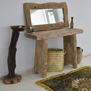 Switch Rustic Entryway Wooden Console Table - Live Edge Wood Bench 2 image