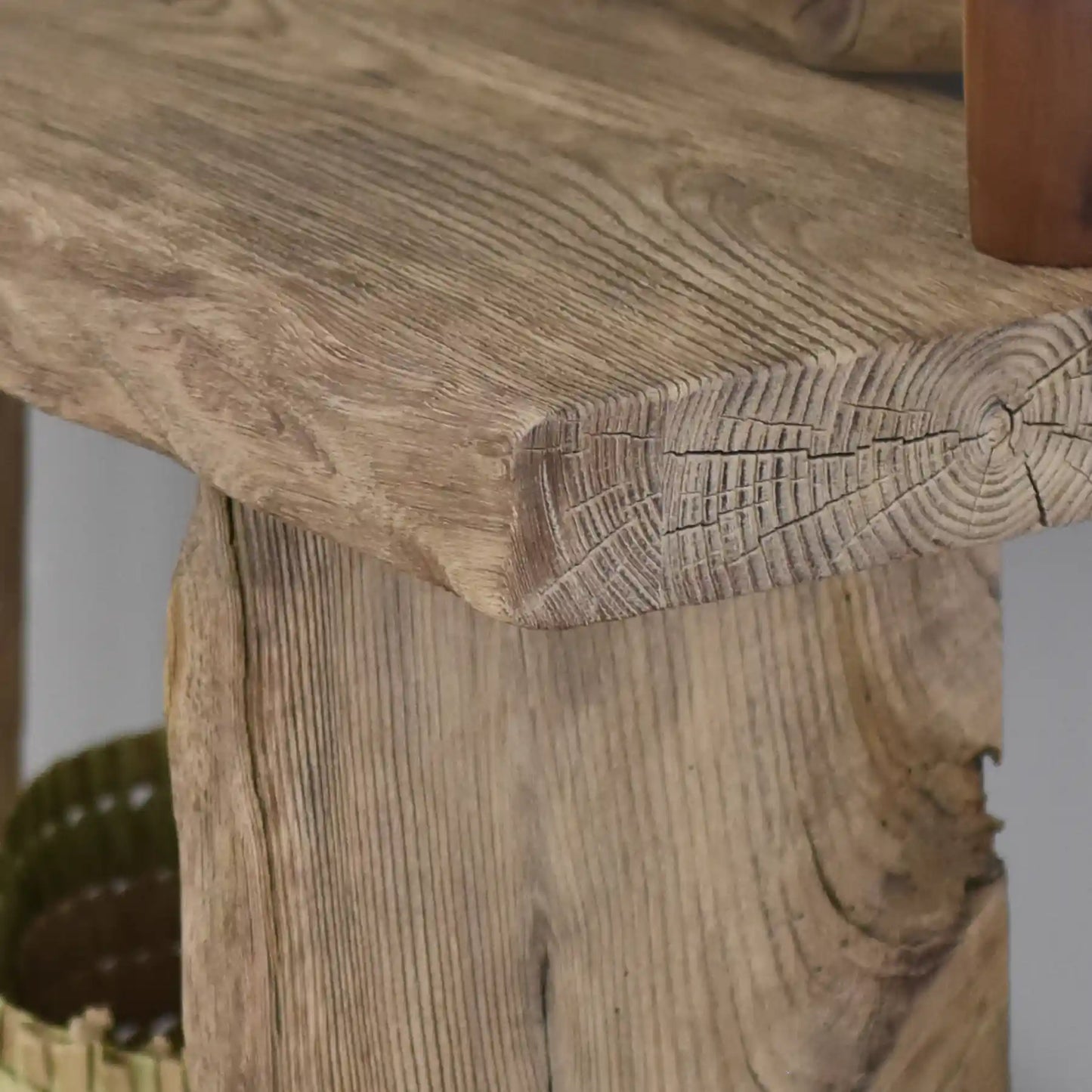 Rustic Entryway Wooden Console Table - Live Edge Wood Bench