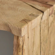 Rustic Entryway Wooden Console Table - Live Edge Wood Bench