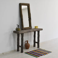 Rustic Bathroom Single or Double Sinks Vanity - Narrow Live Edge Wood