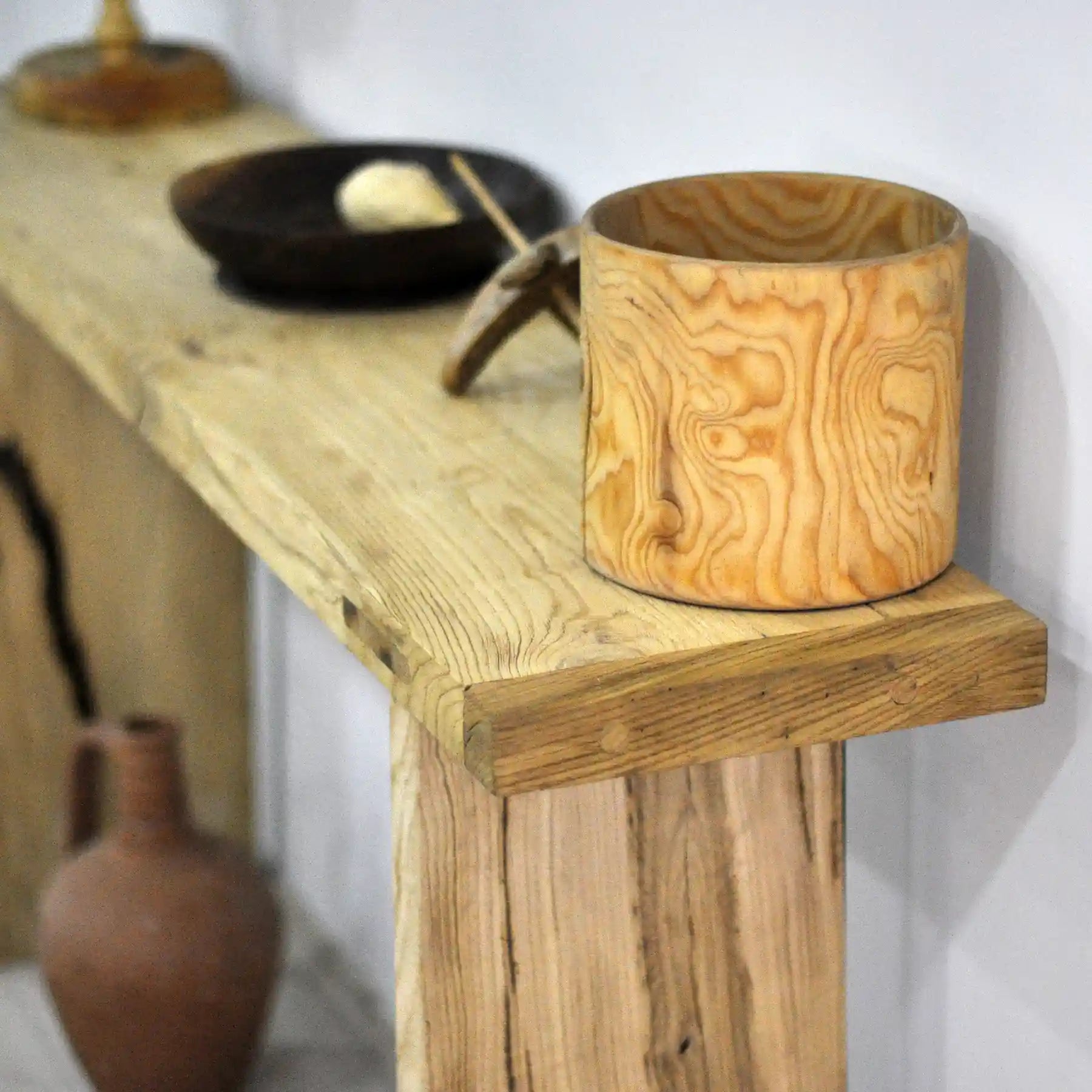 Rustic Entryway Wooden Console Table - Live Edge Wood Dresser