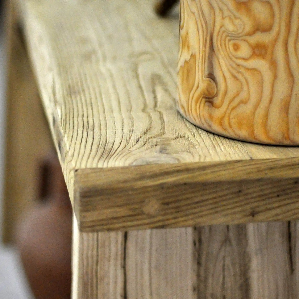 Rustic Entryway Wooden Console Table - Live Edge Wood Dresser
