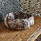 Switch Exotic Striped Onyx Vessel Sink - Hand-Carved Natural Gemstone Basin 2 image